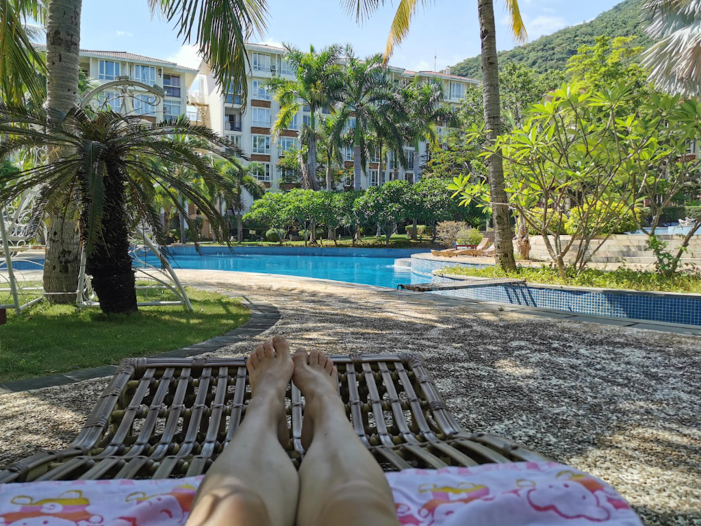 best summer holiday amazing travel swimming pool view luxury yalong bay sanya island china asia